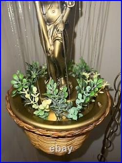 Vintage 1970s Goddess Hanging Oil Rain Lamp MCM Very Rare And Unique. Adorable