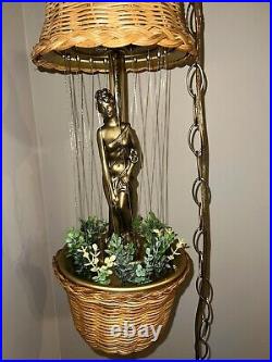 Vintage 1970s Goddess Hanging Oil Rain Lamp MCM Very Rare And Unique. Adorable