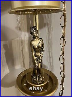 Vintage 1970s Goddess Hanging Oil Rain Lamp MCM Very Rare And Unique. Adorable