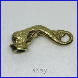 Vintage 1970s Solid Brass Tub Sink Faucet Knob Mermaid Tail 4 Very Rare Decor O