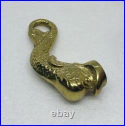 Vintage 1970s Solid Brass Tub Sink Faucet Knob Mermaid Tail 4 Very Rare Decor O