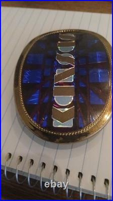 Vintage 1978 Pacifica Belt Buckle Kansas Blue & Gold Version Very Rare One