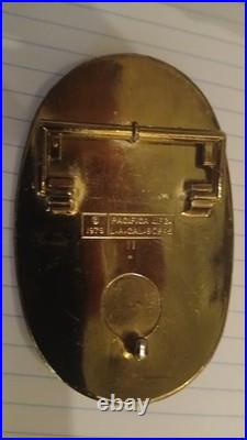 Vintage 1978 Pacifica Belt Buckle Kansas Blue & Gold Version Very Rare One