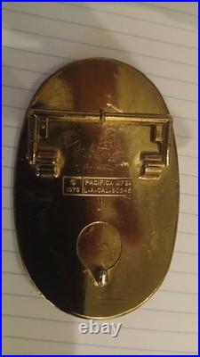 Vintage 1978 Pacifica Belt Buckle Kansas Blue & Gold Version Very Rare One