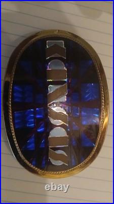 Vintage 1978 Pacifica Belt Buckle Kansas Blue & Gold Version Very Rare One