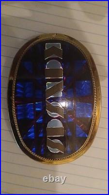Vintage 1978 Pacifica Belt Buckle Kansas Blue & Gold Version Very Rare One