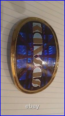 Vintage 1978 Pacifica Belt Buckle Kansas Blue & Gold Version Very Rare One