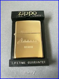 Vintage 1999 R. M. S Titanic High Polish Solid Brass Zippo Lighter Mib Very Rare