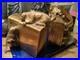 Vintage-Art-Deco-a-pair-of-brass-Dog-Bookends-c-1920-Very-RARE-Numbered-01-yn