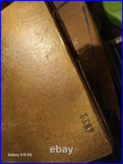 Vintage Art Deco a pair of brass Dog Bookends, c. 1920 Very RARE Numbered