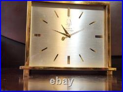 Vintage BULOVA ACCUTRON MANTEL CLOCK CAL 214 SOLID BRASS New Battery VeryRARE