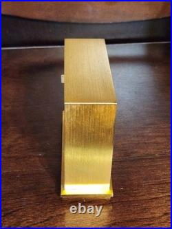 Vintage BULOVA ACCUTRON MANTEL CLOCK CAL 214 SOLID BRASS New Battery VeryRARE