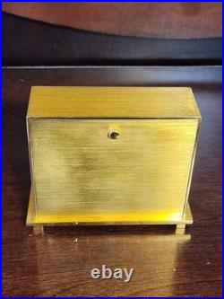 Vintage BULOVA ACCUTRON MANTEL CLOCK CAL 214 SOLID BRASS New Battery VeryRARE