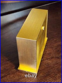 Vintage BULOVA ACCUTRON MANTEL CLOCK CAL 214 SOLID BRASS New Battery VeryRARE