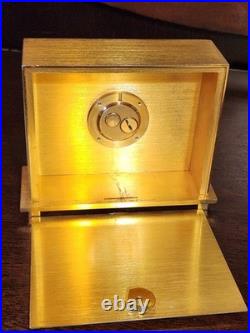 Vintage BULOVA ACCUTRON MANTEL CLOCK CAL 214 SOLID BRASS New Battery VeryRARE