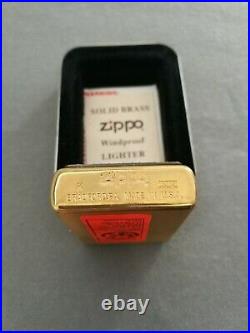 Vintage Barrett Smythe Sun 204bbs-b231 Solid Brass Zippo Lighter Mib Very Rare