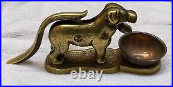 Vintage Brass Dog (Mastiff) Nutcracker 10 x 4 VERY VERY RARE