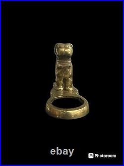 Vintage Brass Dog (Mastiff) Nutcracker 10 x 4 VERY VERY RARE