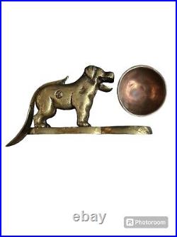 Vintage Brass Dog (Mastiff) Nutcracker 10 x 4 VERY VERY RARE