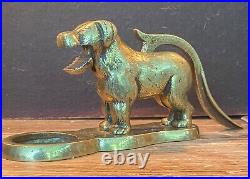 Vintage Brass Dog (Mastiff) Nutcracker 10 x 4 VERY VERY RARE