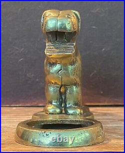 Vintage Brass Dog (Mastiff) Nutcracker 10 x 4 VERY VERY RARE