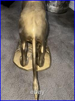 Vintage Brass LION Figurine 15.5 In. Very Heavy Rare