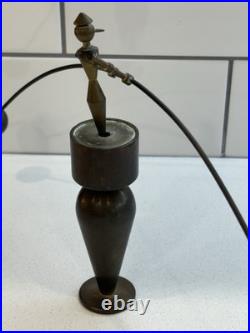 Vintage Brass MCM Balancing Pinnochio Kinetic Sculpture Art Home Decor VERY RARE