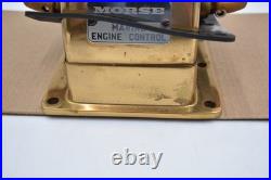 Vintage Brass MORSE Marine Dual Engine Control VERY RARE