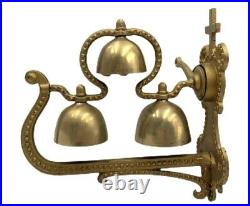 Vintage Brass Monastery Entrance Bells For Church VERY RARE