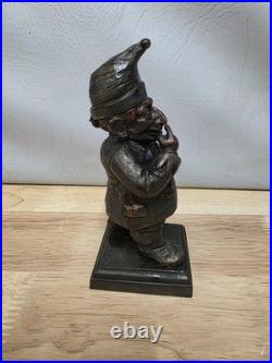 Vintage Brass Mr Punch Cigar Cigarette Lighter 17cm Very Rare Tobacciana Heavy