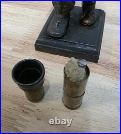 Vintage Brass Mr Punch Cigar Cigarette Lighter 17cm Very Rare Tobacciana Heavy