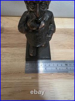 Vintage Brass Mr Punch Cigar Cigarette Lighter 17cm Very Rare Tobacciana Heavy