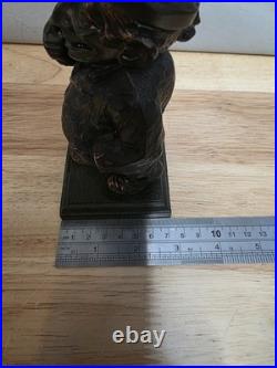 Vintage Brass Mr Punch Cigar Cigarette Lighter 17cm Very Rare Tobacciana Heavy