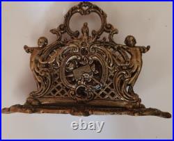 Vintage Brass Napkin Serviette Rack Holder Decorative Art, GOLD SOLID, VERY RARE