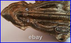 Vintage Brass Napkin Serviette Rack Holder Decorative Art, GOLD SOLID, VERY RARE