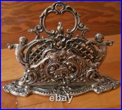Vintage Brass Napkin Serviette Rack Holder Decorative Art, GOLD SOLID, VERY RARE