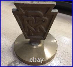 Vintage Brass Prr Keystone Paperweight Solid Brass Very Rare Make Offers