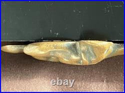 Vintage Brass Two Dog Letter Opener By Dierker Very Rare 9 5/8 Inches Long