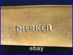 Vintage Brass Two Dog Letter Opener By Dierker Very Rare 9 5/8 Inches Long