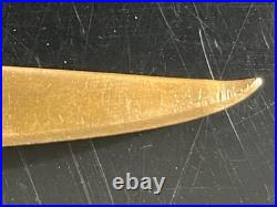 Vintage Brass Two Dog Letter Opener By Dierker Very Rare 9 5/8 Inches Long