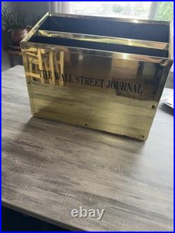 Vintage Brass Wall Street Journal Newspaper Magazine Rack. Very Rare