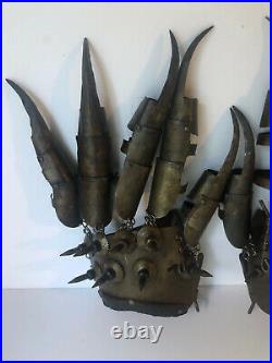 Vintage Bronze/Brass Chinese Eagle Claw Gloves Very Rare