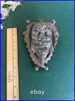 Vintage Bronze steel Inkwell Devil Very Old In Good Vintage Condition Very Rare