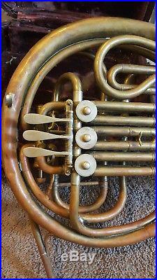 Vintage C. F. Schimdt French Horn Brass Weimar Germany! Very Rare