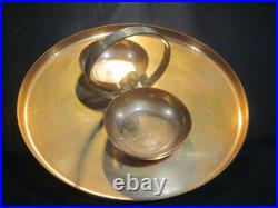 Vintage CHASE Art Deco VERY RARE Serving Tray & Copper & Brass Nut Dish