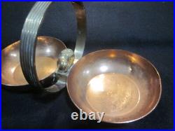 Vintage CHASE Art Deco VERY RARE Serving Tray & Copper & Brass Nut Dish