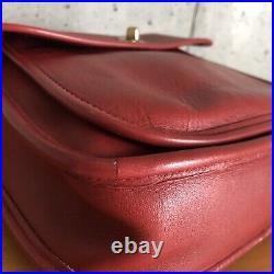 Vintage Coach 9979 Sidepack Red Leather Crossbody Shoulder Bag Very Rare