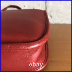 Vintage Coach 9979 Sidepack Red Leather Crossbody Shoulder Bag Very Rare