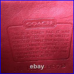 Vintage Coach 9979 Sidepack Red Leather Crossbody Shoulder Bag Very Rare