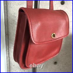 Vintage Coach 9979 Sidepack Red Leather Crossbody Shoulder Bag Very Rare